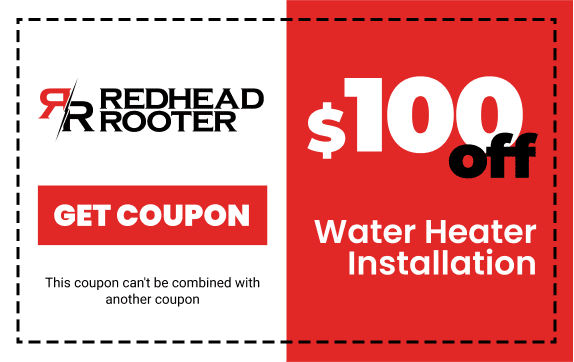 Water Heater Installation Coupon- RedHead Rooter Inc. in Upland, CA