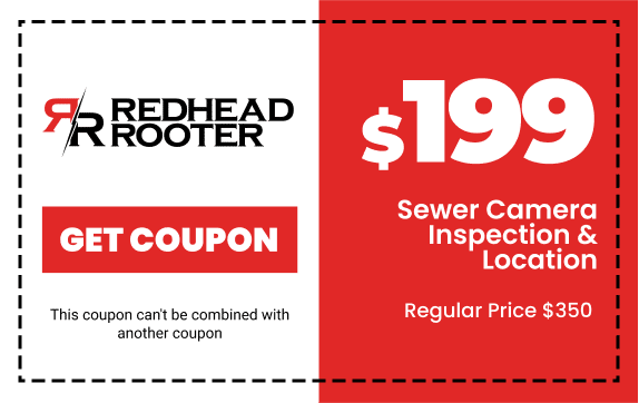 Sewer Camera Inspection Coupon- RedHead Rooter Inc. in Upland, CA